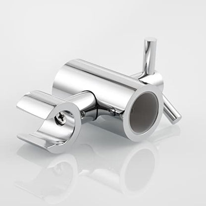 Brass Handheld Shower Bracket Adjustable Shower Head Holder for Slide Bar 25mm O.D, Chrome, ST38A - color: Chrome