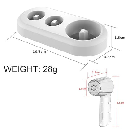 Toothbrush Holder, Replacement Stand Base Compatible with Oral B Electric Toothbrush and 2 Toothbrush Heads Cover, Toothbrush Organizer for Bathroom Storage