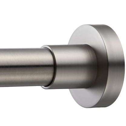 Shower Curtain Rod Tension- Never Rust No Drill Non-Slip Spring Tension Shower Rod, 43-73 inches 304 Stainless Steel, Brushed Nickel - color: Brushed Nickel, size: 43-73 Inches