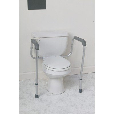 Medline Toilet Handle Safety Rail, Grab Bar for Bathroom, 26" to 31" Adjustable Height, 250-lb. Capacity, Aluminum