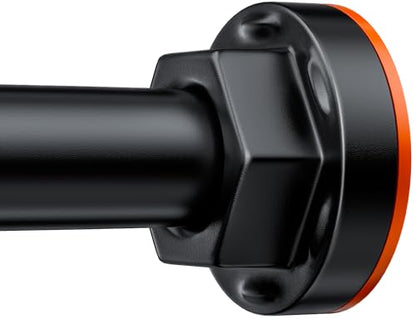 Shower Curtain Rod 27-79 Inches, Adjustable Tension Shower Rod No Drilling, No Slip, Spring Tension Curtain Rod for Bathroom Kitchen Closet Windows - Black - color: Black
