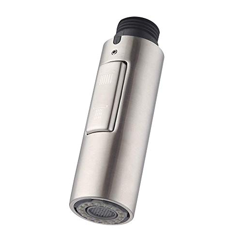 7Trees Pull Down Spray Head for Kitchen Faucet, 2-Function Bathroom Faucet Replacement Head, Water Nozzle, 1.8 GPM G1/2 Pull-Out Spray Nozzle, 0.8inch Connector (Stainless Steel Body) - color: Stainless Steel