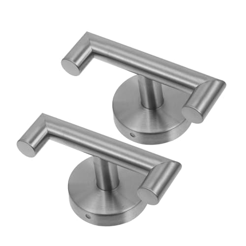 Cabilock 2pcs Double Towel Hook Hooks Towel Bar for Bathroom Wall Holder Mounted Serviette Hang Towels Chrome Over Shower Hook The Bathrooms Multiple Drying Wall Hook Stainless Steel Golden