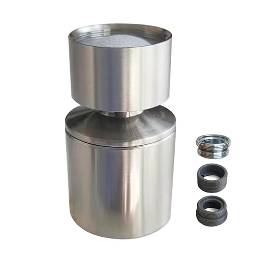 Rotating Faucet Aerator Extender,Nozzle Faucet Adapters, Universal Splash Filter Kitchen Tap Extension, Kitchen Sink Tap Head (Brushed Nickel 20°+3 ada) - color: Brushed Nickel 20° + 3 Brass Adapters