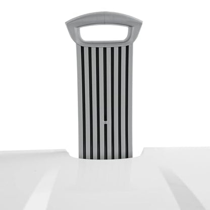 Plastic Laundry Hamper with Wheels and Handle - White Rolling Clothes Hamper Basket with Lid for Easy Transport and Storage