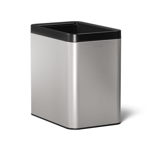 Kohler K-31314-ST 25-Liter Open-Top Trash Can, Stainless Steel - color: Stainless Steel, size: 6.6 Gallon - Open Top