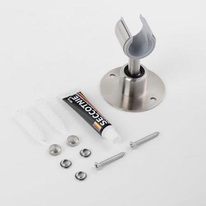 Shower Head Holder Wall Mounted,360° Adjustable SUS304 Stainless Steel Handheld Shower Head Bracket Holder ,Drill or Glue Installation Shower Wand Holder,Brushed Nickel,AN9MG - size: Brushed Nickel