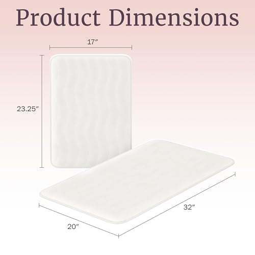 Lavish Home 2-Piece Memory Foam Bath Mat Set- Off-White - color: White