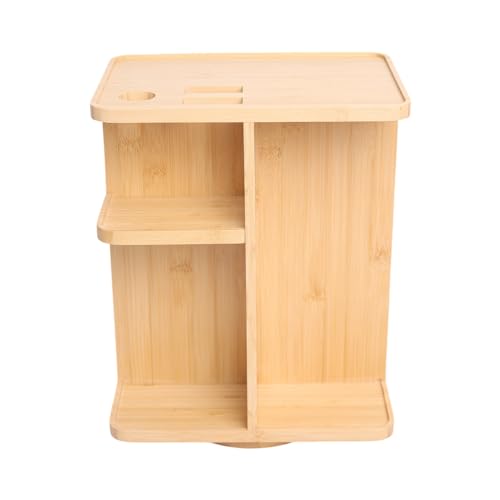 Bamboo 360 Rotating Makeup Organizer | spinning bathroom organizer spinning makeup organizer spinning organizer for vanity Bathroom Bedroom Home Office