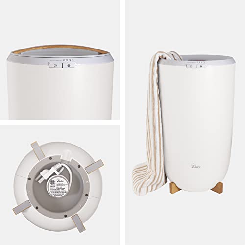 Zadro Large Hot Towel Warmer Bucket Timer Electric Towel Warmer for Bathroom Auto-Shut Off Heated Towel Warmer Spa (Large | 20L | 12" Dia. x 21" Tall, White) - color: White
