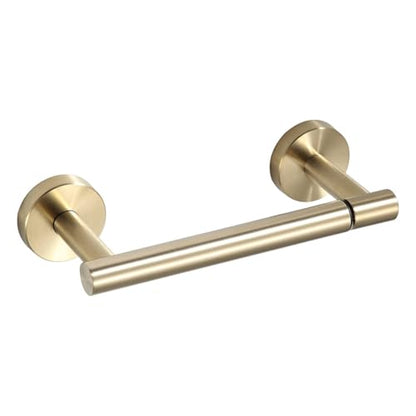 BGL Toilet Paper Holder Brushed Gold Wall Mount, Bathroom Toilet Paper Holder Brushed Nickel SUS 304 Stainless Steel, Double Post Pivoting Toilet Paper Roll Holder for Bathroom RV - color: Brushed Gold