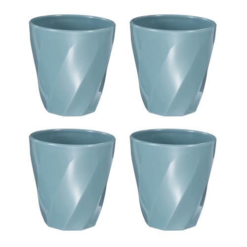 uxcell 4 Pcs Simple Toothbrush Cup, 13.5 OZ Reusable Bathroom Tumbler, 2.2 x 3.5 Unbreakable Plastic Cups for Storing Toothpaste Makeup Brush Holder Water Beverages Combs, Light Blue - color: Light Blue