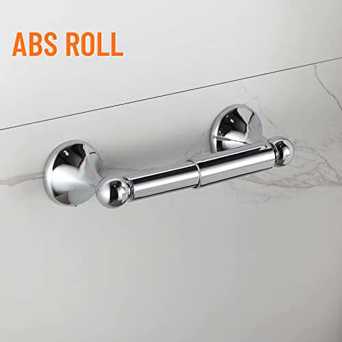 BGL Bathroom Hardware Set, Chrome Adjustable Expandable Towel Bar 4-Piece Bathroom Accessory Set Wall Mounted Robe Hook Toilet Paper Holder Towel Ring Towel Bar - color: Chrome