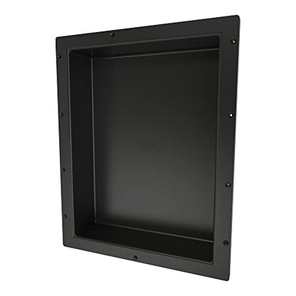 Tile Redi USA RN1620S-BI Redi Niche Single Recessed Shower Shelf, One Inner Shelf, 20" H x 16" W, Black - size: 20" H x 16" W (1 Shelf)