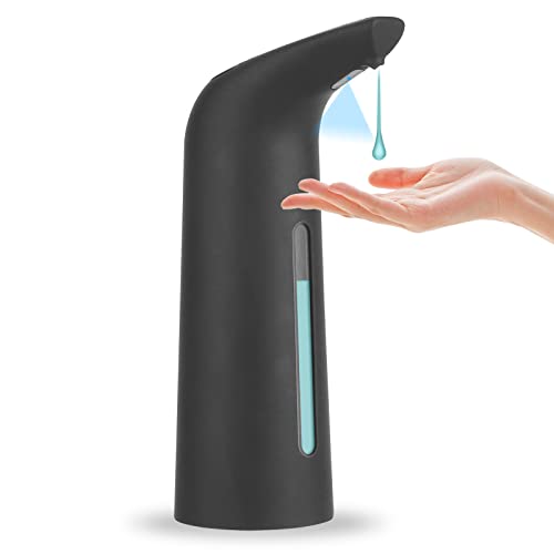 Automatic Soap Dispenser Touchless 400 mL Black | Automatic Sensing Battery Powered IPX6 Waterproof Suitable for Home and Commercial Use - color: Black
