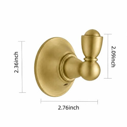 4 Pack 2-3/4inch Brushed Gold Robe Hooks | Solid Zinc Alloy | Wall Mounted | Coat Hooks | Hooks Wall Mounted Robe Hooks | For organization in bathrooms entrances. - color: Brushed Gold