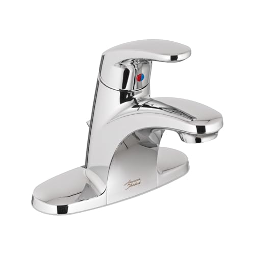 American Standard Colony Pro Single-Handle Bathroom Sink Faucet with Metal Drain, 1.2 GPM, Polished Chrome 7075000.002 | Single-Control Bathroom Faucet: Drip-Free, Memory Valve, Water-Saving, Easy Install with Metal Body & Drain | 7075000.002