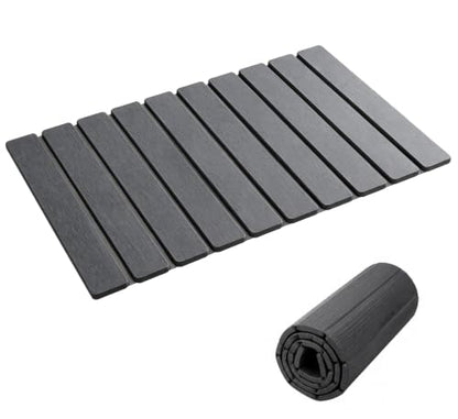 Foldable Stone Bath Mat Quick Dry Non-Slip 23.6 x 15.5 in Bathroom | Foldable Stone Bath Mat with Non-Slip, Diatomaceous Earth Bath Mat with Non-Slip Mat,Quick Dry, Stone Material, Bathroom Use - color: Grey