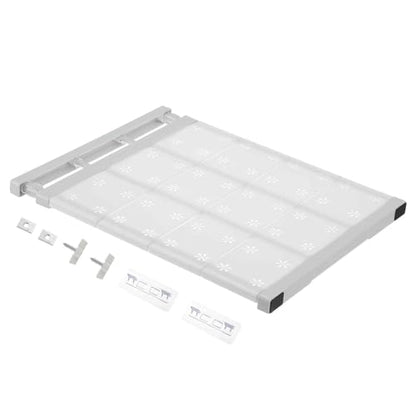 HARFINGTON Expandable Closet Tension Shelf 18.9" to 31.5" Adjustable Closet Organizer 2.5" x 13.78" Flower Pattern Storage Rack for Wardrobe Cupboard Kitchen Bedroom - size: 48cm to 80cm