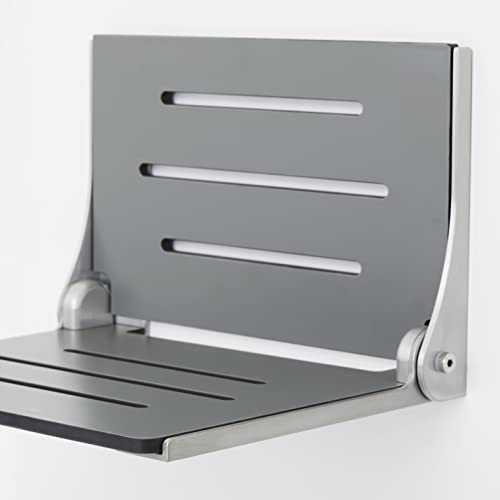 Seachrome SHAF-185155-PGS-S-SL Shower, Grey Seat with Silver Frame - color: Gray Seat With Silver Frame