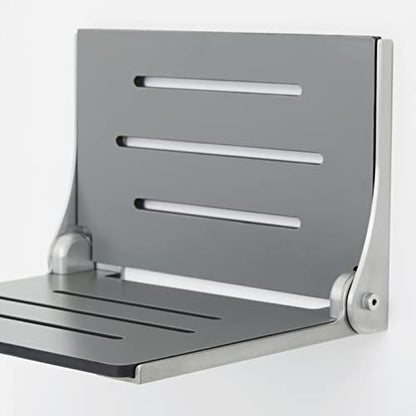 Seachrome SHAF-185155-PGS-S-SL Shower, Grey Seat with Silver Frame - color: Gray Seat With Silver Frame