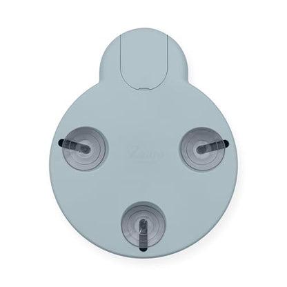 Zadro Magnification Lighted Compact Mirror with LED Light & Retractable Suction Cups – Travel Makeup Mirror, Cool White 6400K Lighting, Battery Operated, Made in USA (French Blue, 10X | 4.3"L x 3.5"W) - color: French Blue