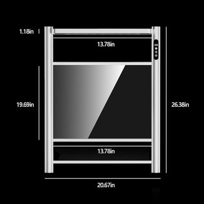 2 in 1 Towel Warmer Rack & Towel Rack Wall, Towel Warmers for Bathroom Wall – Timer & Temperature Multi-Level Adjustments with for Bathroom Shower Hot Tub (Silvery) - color: Silvery