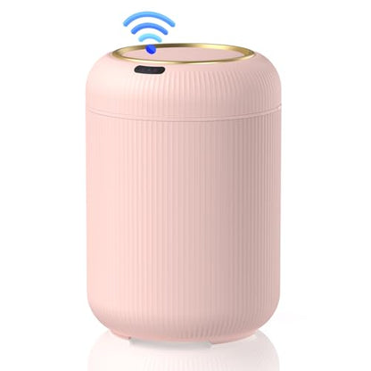Procade Automatic Motion Sensor Bathroom Trash Can with Lid, 3 Gallon Touchless Trash Bin, Smart Plastic Garbage Can, Mini Pink Wastebasket for Toilet, Office, rv, Bedroom, Living Room - color: Pink