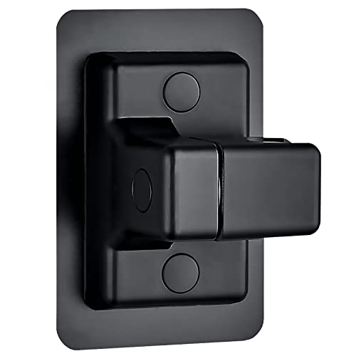 DASITON Handheld Shower Head Holder Wall Mount,Bathroom Adjustable Strong Adhesive Shower Wand Holder,No Drilling Wall and Waterproof Mount Bracket,Universal Shower Bracket(Black) - color: Black-F