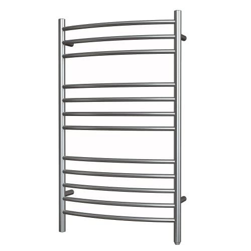 12-Bar Towel Warmer, Heated Towel Rack, Plug-in/Hardwired Gun Grey | 304 Stainless Steel Large 12-Bar Towel Warmer With Plug-In Or Hardwired Installation And Gun Grey Finish - color: Gun Grey