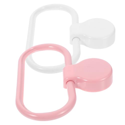 Zerodeko 2pcs Adhesive Towel Ring Hand Towel Holder for Bathroom and Kitchen Self Adhesive Plastic Rustic Wall-Mounted Space-Saving Organizer