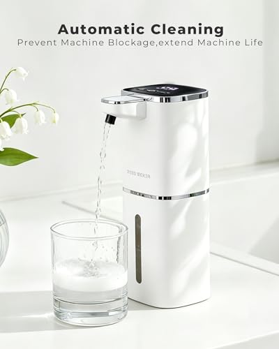 2 Pack Automatic Liquid Soap Dispenser, USB Rechargeable | , 13.5oz/400mL, 9-Adjustable Liquid Levels, IPX5 Waterproof, Touchless & Wall/Tabletop Use for Kitchen Bathroom, White - color: White Liquid