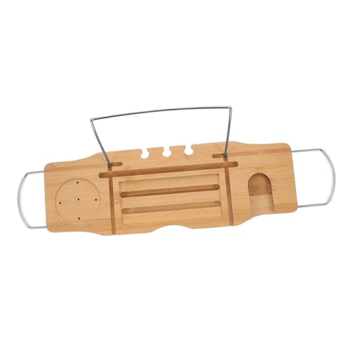 MAGICLULU Bathtub Storage Rack Bamboo Bathtub Tray Expandable Tub Organizer Bath for Bathroom