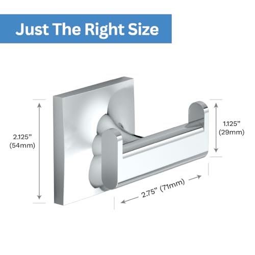 Gatco 5585 Waterline Single Robe Hook, Wall Mounted Hook for Bathroom Towels & Robes, Chrome - color: Waterline Chrome
