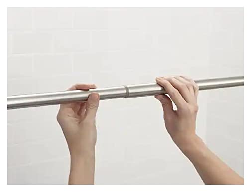 Moen Straight Adjustable Mounted Shower Curtain Rod for Bathroom, Brushed Nickel Finish, TR1000BN - color: Brushed Nickel