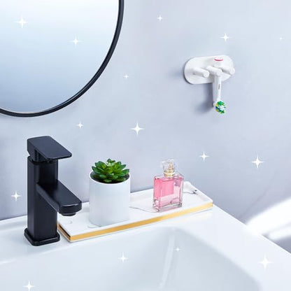 Electric Toothbrush Head Holder, Toothbrush Holders Wall Mounted, Adhesive Tooth Brush Head Holder Organiser, Electric Toothbrushs Holder, Shower Tooth Brushing Holder (White, Small) - color: White, size: Small