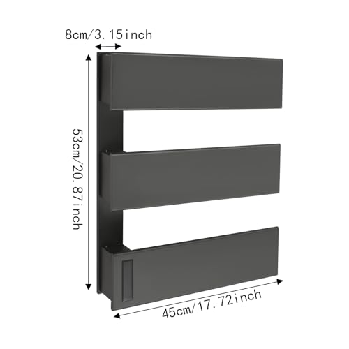 Electric Towel Warmer, Wall-Mounted Towel Heater with Timer & LED Screen, Temperature Adjustment, IPX4 Waterproof Towel Rack Dryer for Bathroom, Hotels, Home, Wide Heating Panel, 17.72" W (3 Tier) - size: 3 Tier