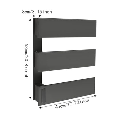 Electric Towel Warmer, Wall-Mounted Towel Heater with Timer & LED Screen, Temperature Adjustment, IPX4 Waterproof Towel Rack Dryer for Bathroom, Hotels, Home, Wide Heating Panel, 17.72" W (3 Tier) - size: 3 Tier