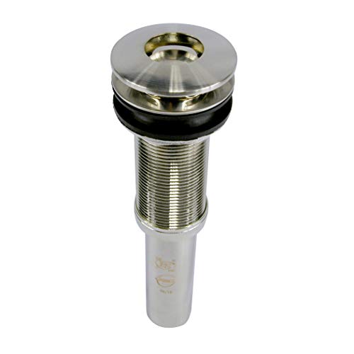 Danco 89462A Decorative Push-Button Sink Drain without overflow, Brushed Nickel - color: Brushed Nickel, style: without Overflow