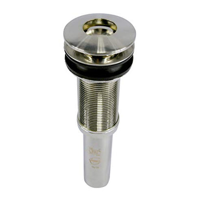 Danco 89462A Decorative Push-Button Sink Drain without overflow, Brushed Nickel - color: Brushed Nickel, style: without Overflow
