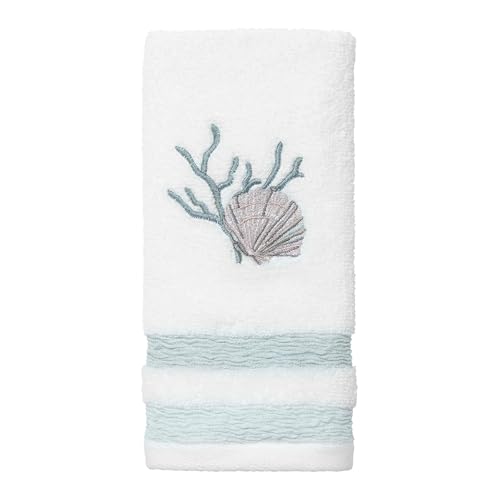 Avanti Linens - Fingertip Towel, Soft & Absorbent Cotton, Coastal Terrazzo - size: Fingertip Towel