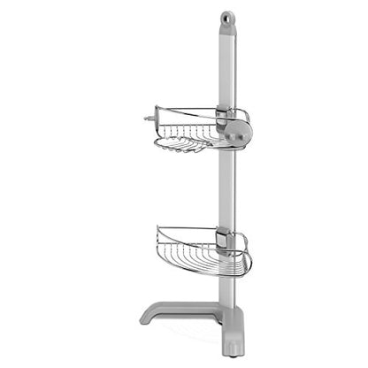 simplehuman Corner Shower Caddy, Stainless Steel and Anodized Aluminum - style: Corner