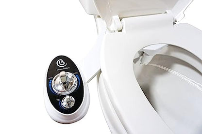 BossBidet, Luxury Bidet Toilet Seat Accessory - Water Sprayer Attachment to Clean Your Rear End. For Men, Women, Children - Non-Electric, Dual Nozzles, Aesthetic Design - Home & Bathroom Accessories - color: White & Black