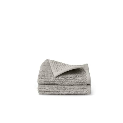 BOLL & BRANCH Turkish Ribbed Washcloth Set, Pewter | Set of 2 - 100% Organic Turkish Cotton - Soft Absorbent Luxury Spa Washcloths, Ribbed Texture - Quick Dry Bathroom Essentials - color: Pewter, style: Turkish Ribbed