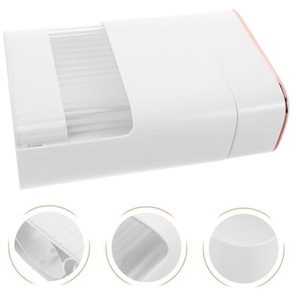 Kichvoe Wall Mount Paper Cup Dispenser and Organizer, Double Tube White Holder with Storage Box, Universal Disposable Cup Holder for Water Cooler and Mouthwash Use in Home, Office, Gym,