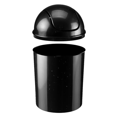 Umbra 1.25 Gallon Mini Waste Can with Removable Swing-Top Lid - Small Garbage Bin for Kitchen, Bathroom, Bedroom, Office - Compact Trash Can Fit Under Tables & Counters - Galaxy Black - color: Galaxy