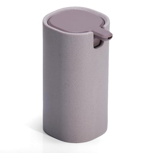 LINE+ARC Modern Easy-to-Press Soap & Lotion Dispenser, Rose | Ergonomic, rust-free liquid pump, cute blue design for marble bathroom sink, kitchen countertop, pink - color: Rose