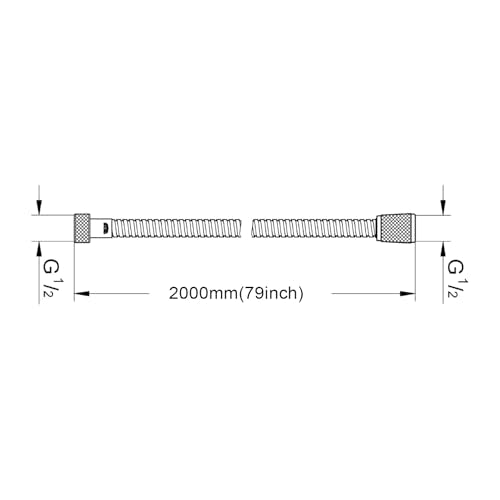 shower hose 304 stainless steel extra long shower hose replacement handheld shower head hose extension (Chrome, 78 inch) - color: Chrome, size: 78 inch