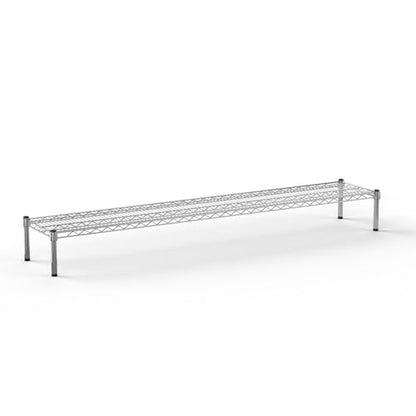 14" Deep x 72" Wide x 8" Height 1-Tier Wire Shelving Kit | NSF Commercial Storage Rack Unit - size: 14" Deep x 72" Wide