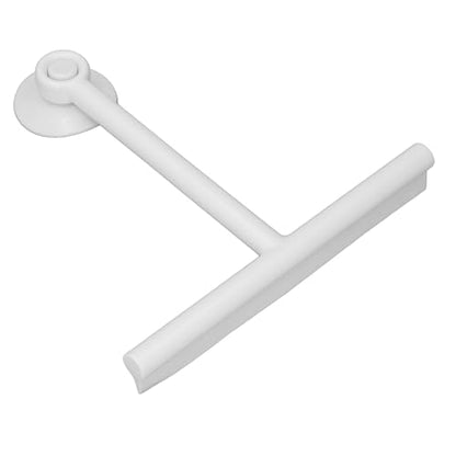 Shower Squeegee White Shower Squeegee with Suction Cup SqueegeeShower with Suction Cup Premium Soft Silicone Multi Purpose Reusable Window for Glass Bathro (White) - color: White